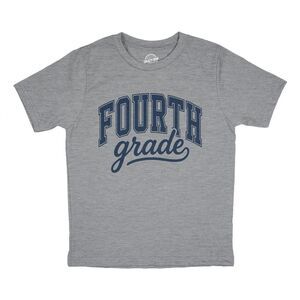 Youth Funny T Shirt 4th Grade Varsity Letters School Tee For Kids